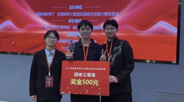 经济管理学院学子在福建省财经大数据处理竞赛中荣获佳绩！